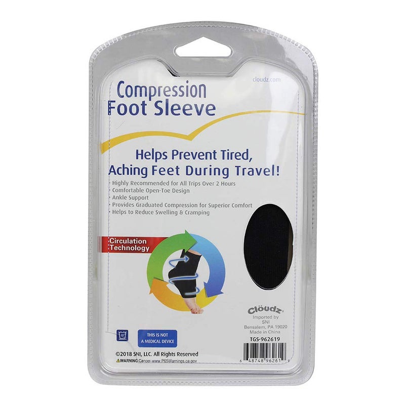 Cloudz - Compression Foot Sleeve - Unisex S/M - Black - Image 4